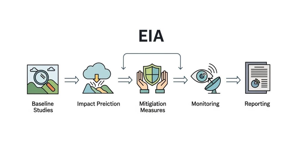Environmental Impact Assessment is infographic explanation