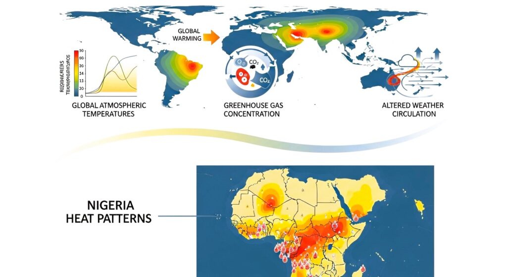 Causes of abnormal heat in Nigeria infographic image